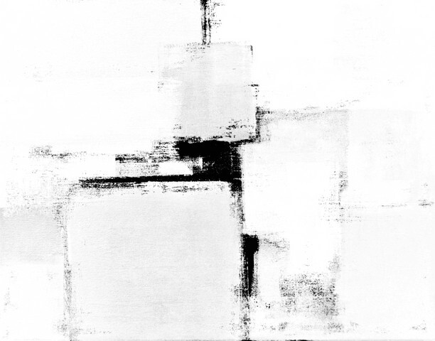 A White and Black Abstract Art Painting
